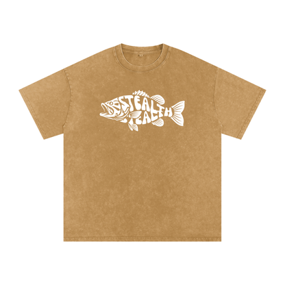 STEALTH Fish Oversized Cotton T-Shirt